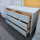 Solid wood 6 drawers blue dresser