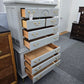 Broyhill tall gray chest