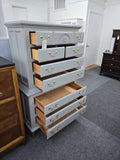 Broyhill tall gray chest