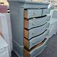 Broyhill teal tall chest