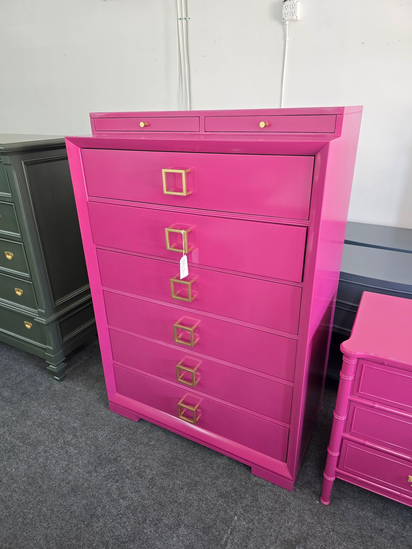 Hot pink gorgeous Michael Weiss tall chest