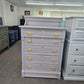 Antique solid wood gray chest