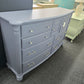 Blue gray bowfront dresser