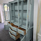 Solid wood teal french provincial china caninet