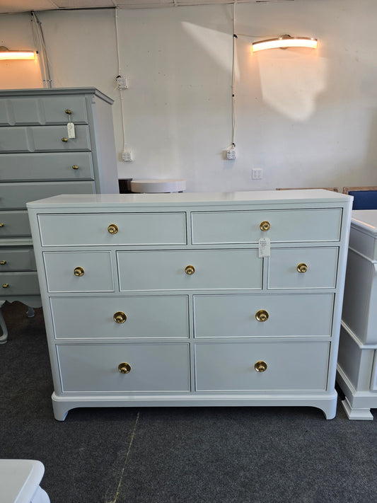 Bassett lacquered icy colored dresser