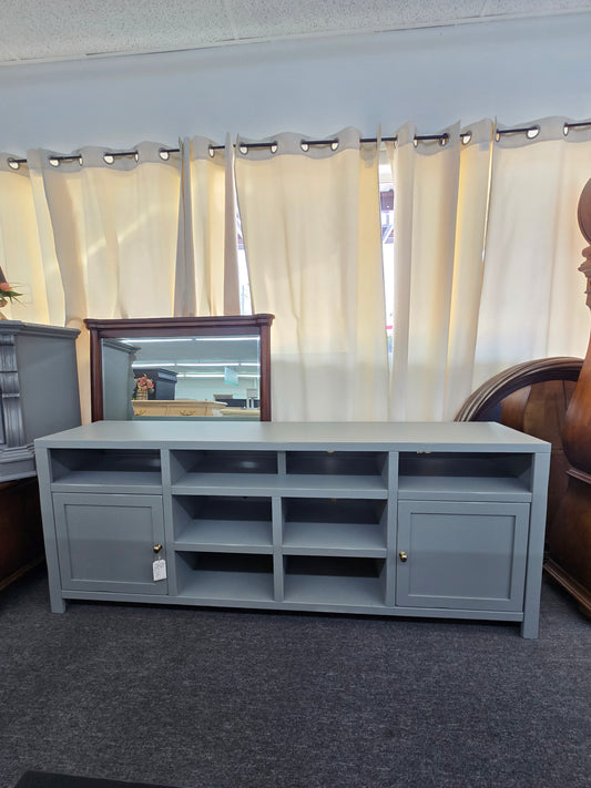 Green gray  long tv stand