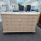 Solid wood beige 11 drawers dresser