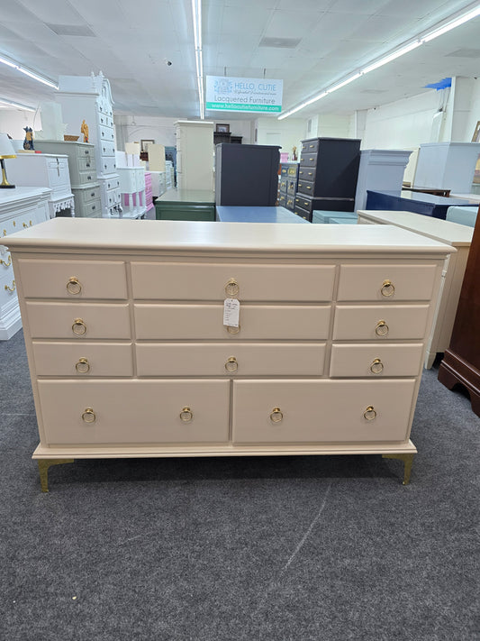 Solid wood beige 11 drawers dresser