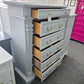 6 drawers light gray chest