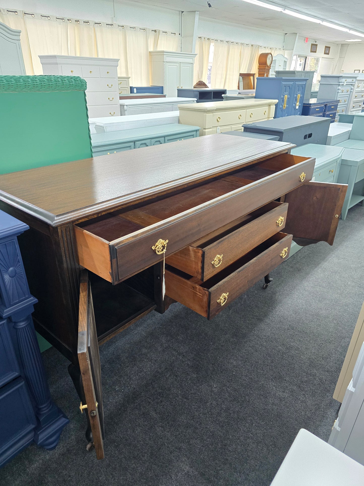 Solid wood antique buffett