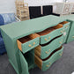 Solid wood green buffet