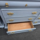 Solid wood cute blue dresser