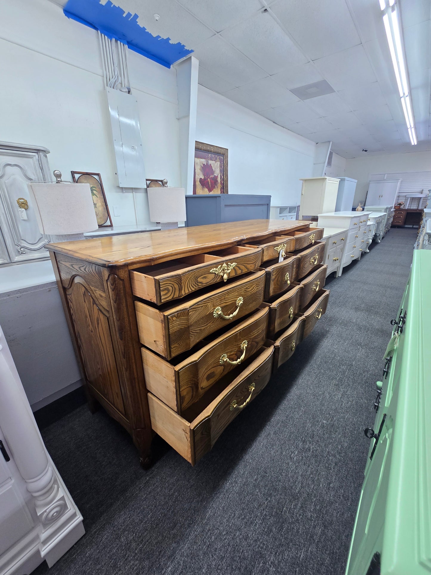 All solid wood Loius XV dresser