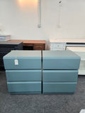 LANE pair of teal nightstands
