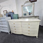 8 drawers cream lacquered dresser