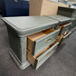 Pewter green pair of nightstands