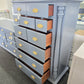 Gray lacquered 10 drawers chest