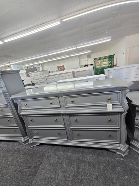 Liberty green gray lacquered dresser