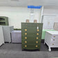 Solid wood green bowfront chest