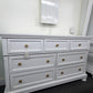 7 drawers white lacquered dresser