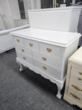 Queen Ann light gray vintage dresser