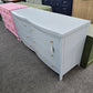 Blue lacquer 6 drawers dresser