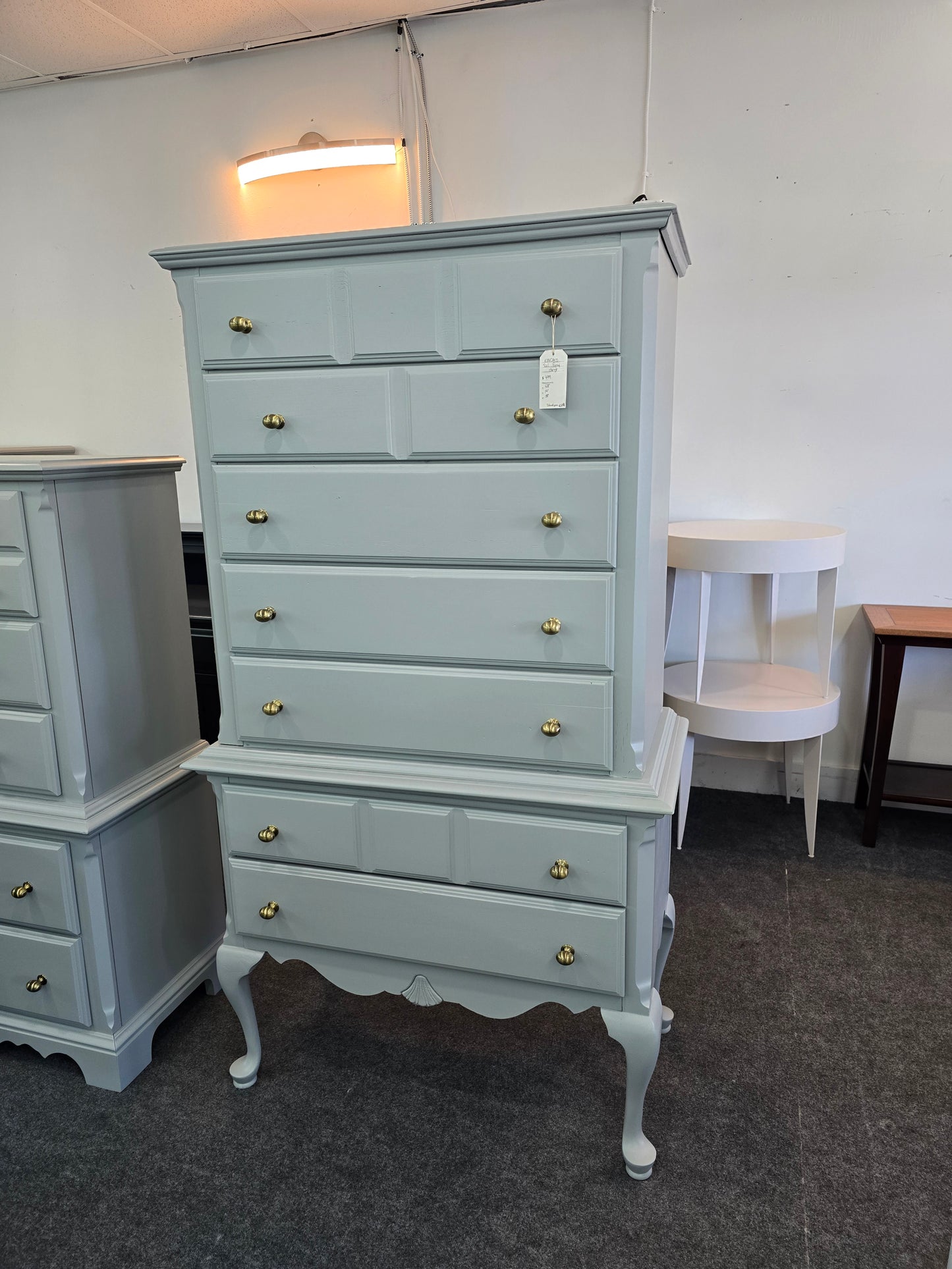 Kincaid solid wood tall gray chest