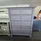 Blue gray tall chest