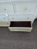 7 drawers minty green dresser