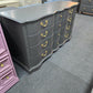 Drexel solid wood graphite serpentine dresser