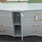 Solid wood baby blue 8 drawers dresser