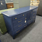 Navy solid wood 8 drawers 1 door dresser