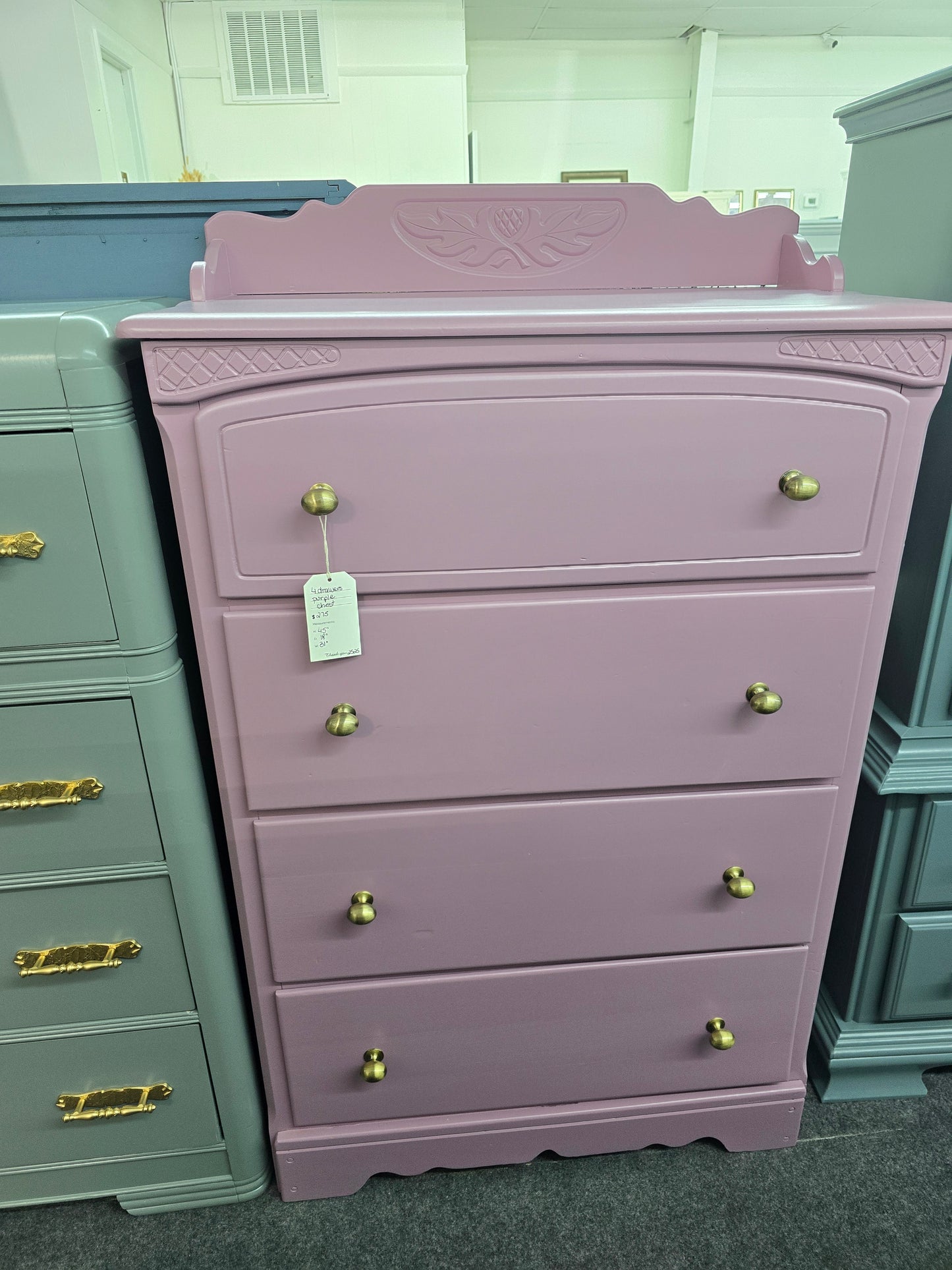 Antique purple chest