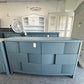 Dark blue layered 6 drawers dresser