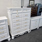Super cute white 4 drawers chest