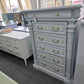 6 drawers light gray chest