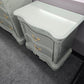 Green carved lacquered nightstand
