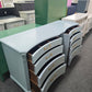 Solid wood baby blue 8 drawers dresser
