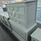 Bassett vintage green gray chest