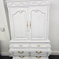 Thomasville white Distressed armoire