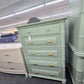 Havertys green bamboo chest
