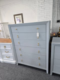 Solid wood Kincaid gray chest