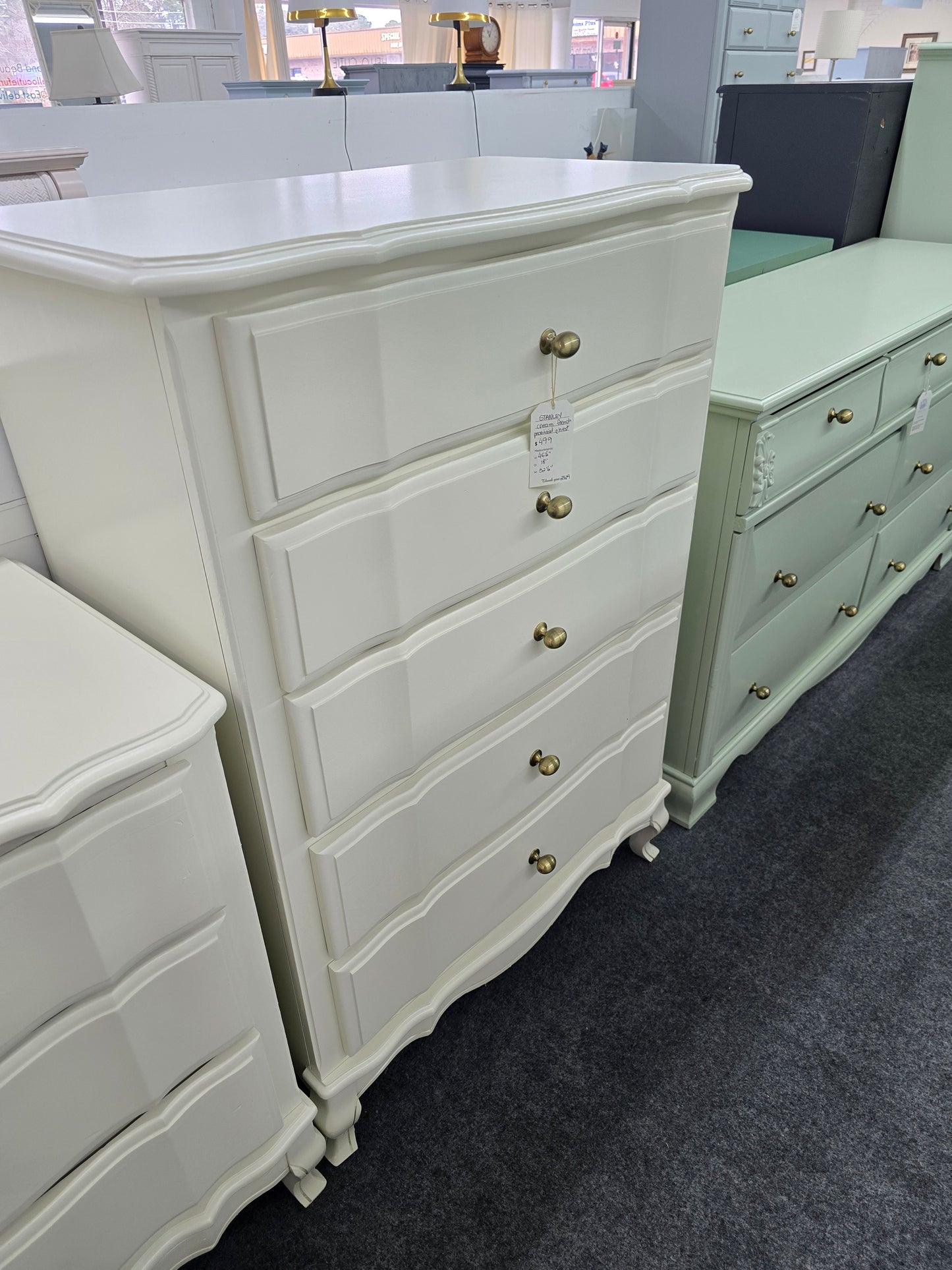 Stanley cream 5 drawers chest