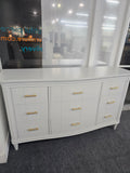 Stanley 9 drawers light gray dresser