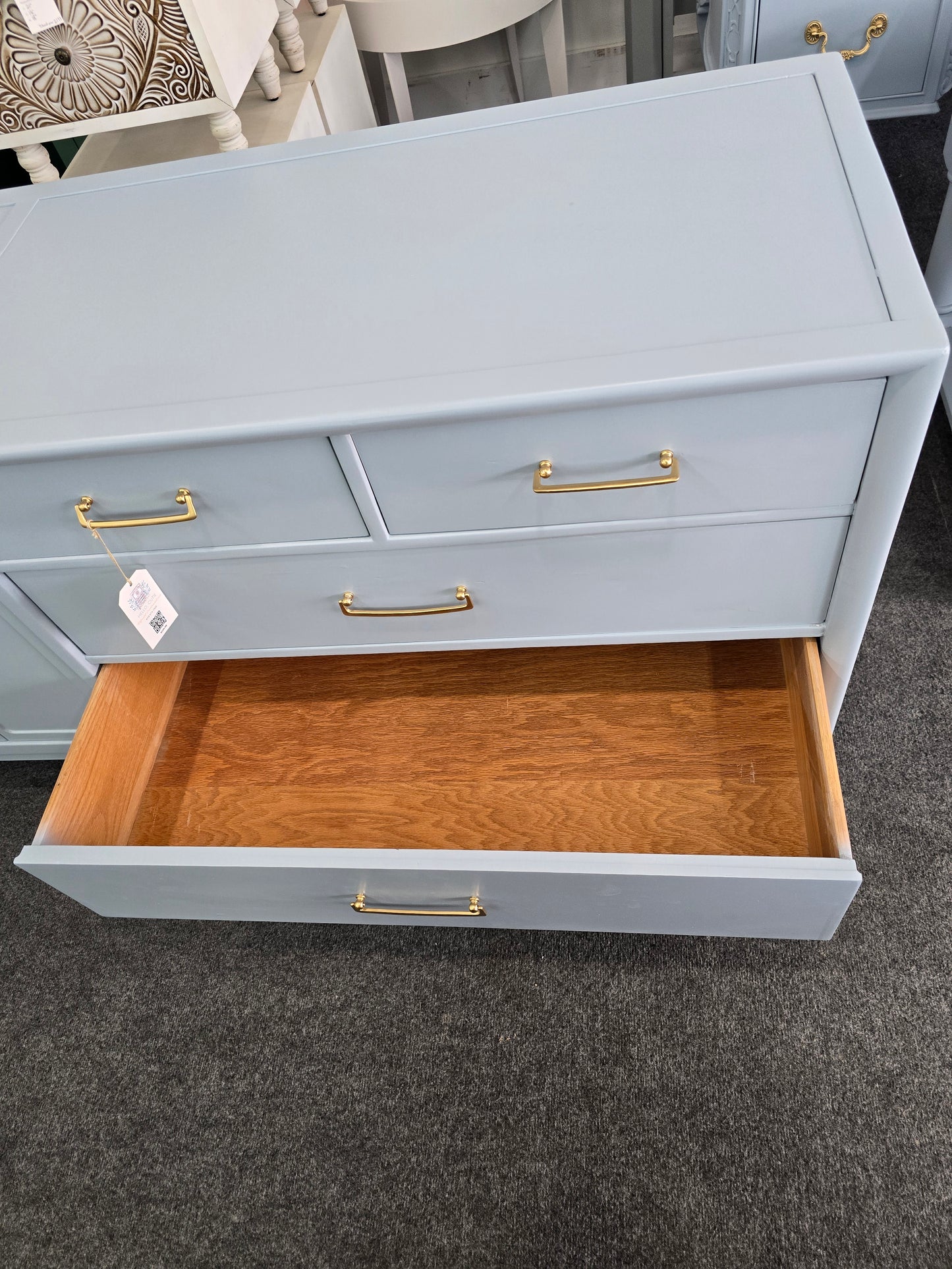 MCM drexel blue dresser