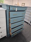 6 drawers teal chest