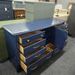Navy solid wood 8 drawers 1 door dresser