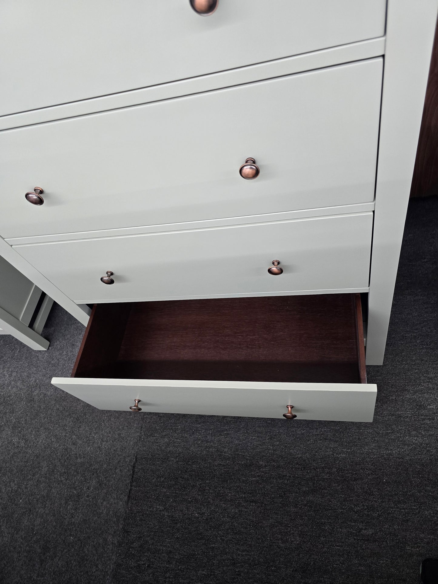 Green lacquered tall chest