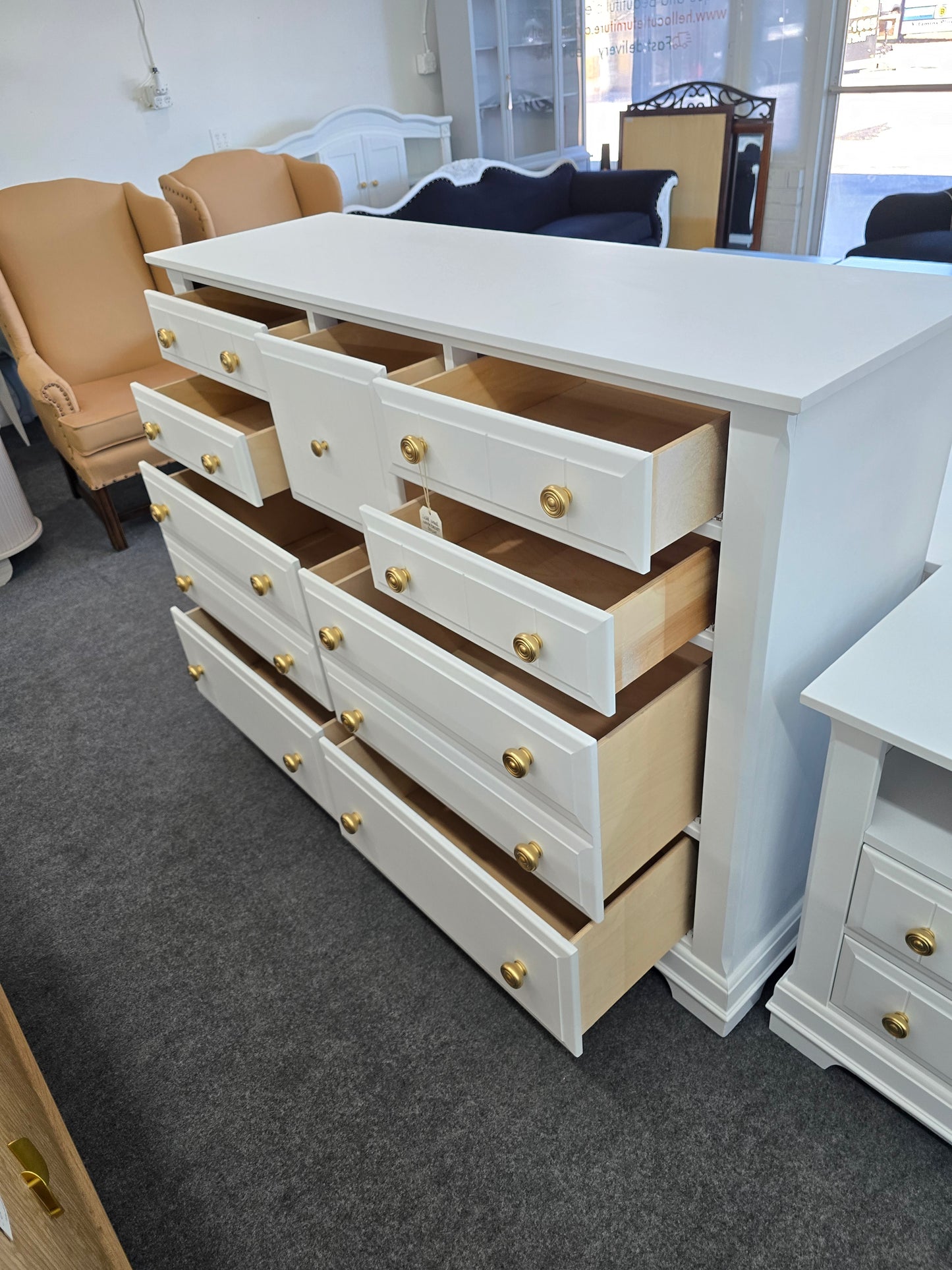 White Bassett big dresser