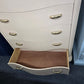 Gorgeous curved beige lacquered chest